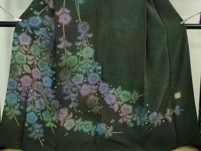 平和屋本店■最高級 初代 久保田一竹 幻の辻が花 訪問着 辻が花96個 桜華 暈し染め 共箱・たとう紙付き 逸品 DZAA7068kh5