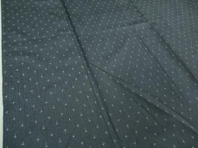 平和屋着物●極上 本塩沢 十字絣 逸品 未使用 DZAA7099kh5