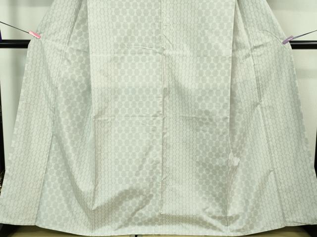 平和屋着物●極上 本場大島紬 白大島 幾何学文様 逸品 DZAA7136kh5