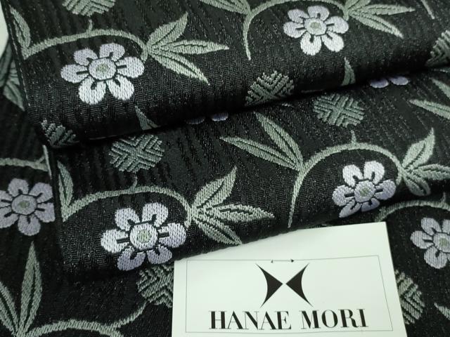 平和屋着物●極上 森英恵・HANAE MORI 小紋・名古屋帯セット 花 桜色地 やまと誂製 洗える着物 逸品 DZAA7144kh5
