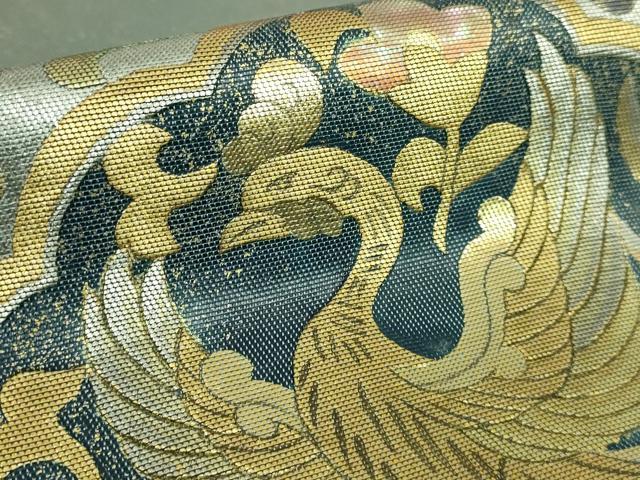 平和屋着物●極上 西陣 川島織物 六通柄 本袋帯 螺鈿箔 鳳凰花文 本金 逸品 DZAA7166kh5