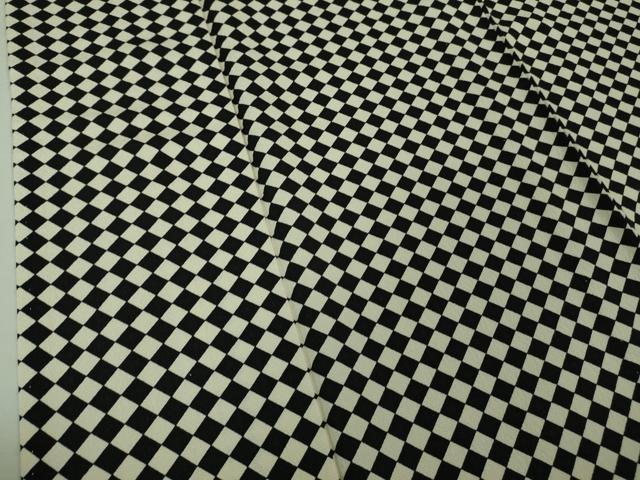 平和屋着物■極上 池田重子コレクション 小紋 単衣 市松菱文 黒×白 逸品 未使用 DZAA7260kh5