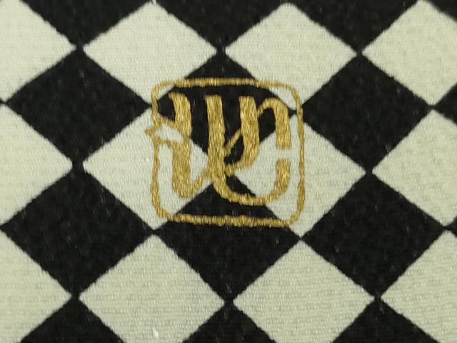 平和屋着物■極上 池田重子コレクション 小紋 単衣 市松菱文 黒×白 逸品 未使用 DZAA7260kh5