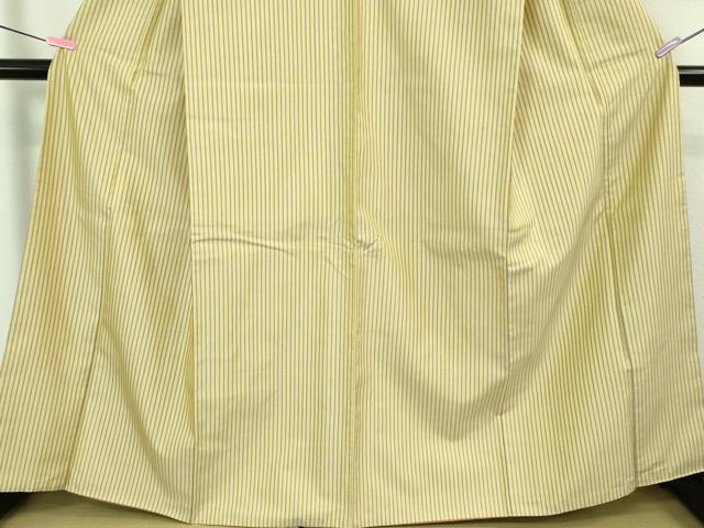 平和屋本店■極上 山下八百子 本場黄八丈 市松綾織 紬 縞 逸品 DZAA7272kh5