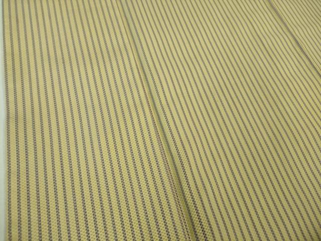 平和屋本店■極上 山下八百子 本場黄八丈 市松綾織 紬 縞 逸品 DZAA7272kh5