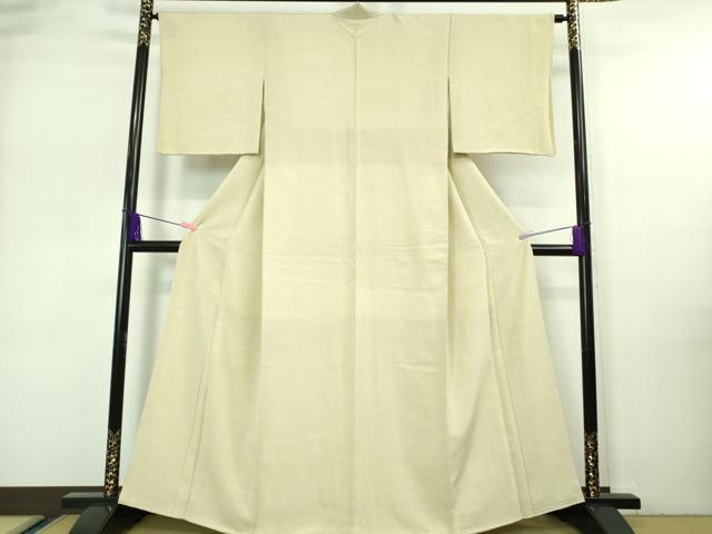 平和屋着物●極上 色無地 お召地 鳥の子色 高島屋扱い 逸品 未使用 DZAA7275kh5