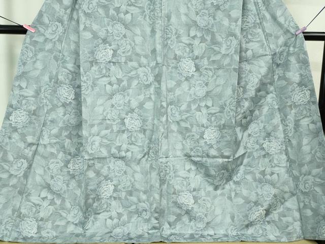 平和屋本店■極上 都喜ヱ門 本場大島紬 ロング丈 薔薇 バラ 藤絹織物謹製 やまと誂製 逸品 未使用 DZAA7280kh5