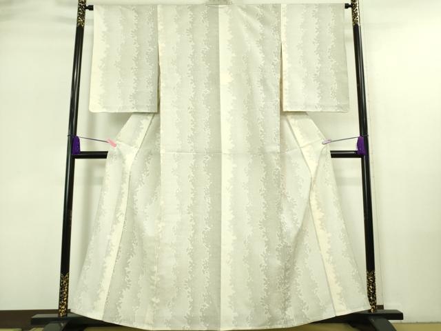 平和屋着物▽極上 本塩沢 単衣 草葉シルエット 逸品 未使用 DZAA7295kh5