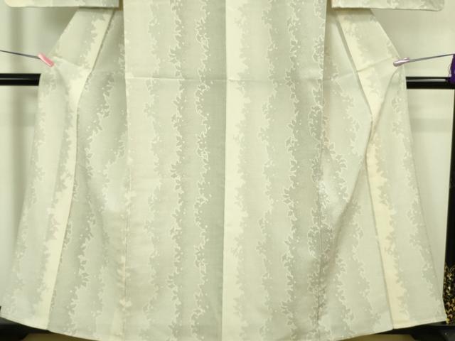 平和屋着物▽極上 本塩沢 単衣 草葉シルエット 逸品 未使用 DZAA7295kh5