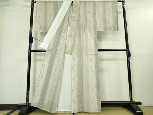 平和屋着物■極上 夏物 本場大島紬 夏大島 枝葉間道 逸品 DZAA7329kh5