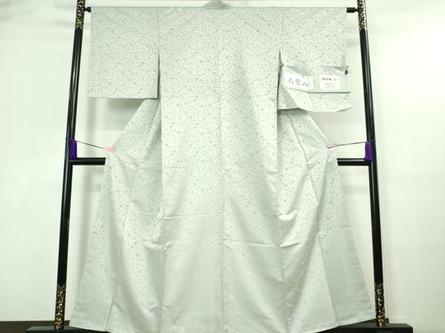 平和屋着物■極上 京都・西陣 織元ブランド泰流舎 お召 藍色襲 衣宝山 花唐草地紋 月白色地 やまと誂製 証紙付き 逸品 未使用 DZAA7382kh5