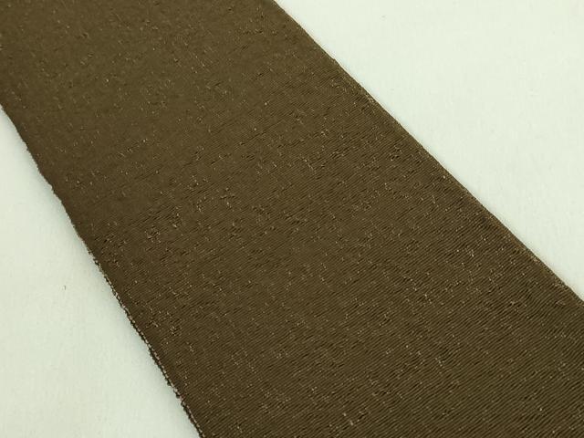 平和屋本店●極上 男性 角帯 手織 琵琶糸帯 海松茶色地 共箱付き 逸品 DZAA7461kh5