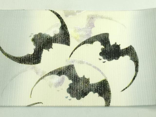 平和屋着物*極上 夏物 九寸名古屋帯 蝙蝠 コウモリ 和紙 逸品 DZAA7483kh5
