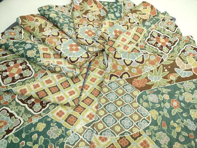 平和屋本店■最高級 中国三大刺繍 総相良刺繍 総詰め 200万粒 総刺繍 袋帯 正倉院更紗花文 逸品 DZAA7499kh5