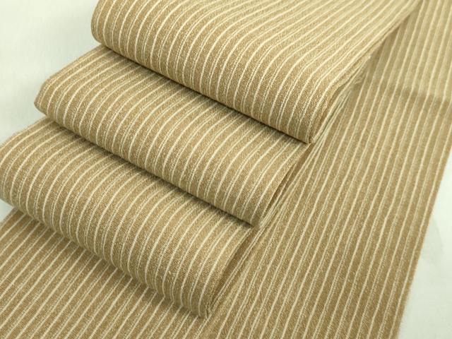 平和屋着物●極上 男性 竺仙 角帯 間道 綿 袋付き 逸品 未使用 DZAA7518kh5