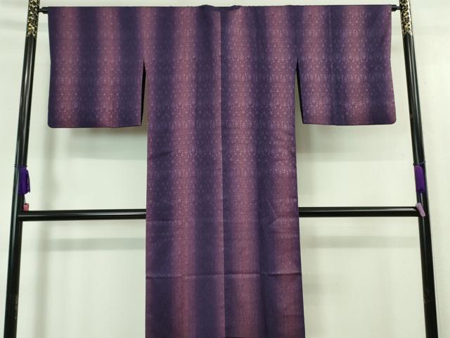 平和屋着物■極上 道行コート リバーシブル ロング丈 紋紗袷 洋花 暈し染め 逸品 DZAA7548kh5