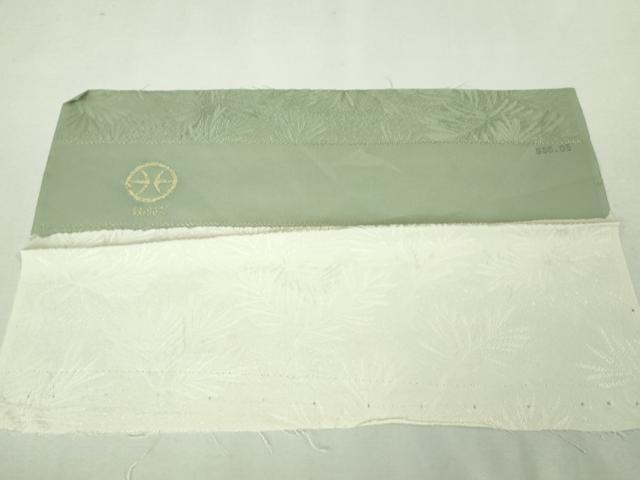 平和屋着物■極上 皇室献上作家 北出与三郎 訪問着 松葉地紋 暈し染め 金彩 山葵色地 反端付き 逸品 未使用 DZAA7554kh5