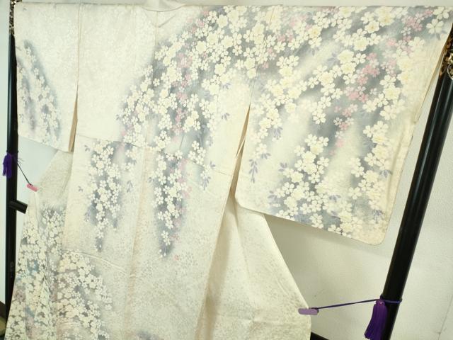 平和屋本店■極上 ブライダルファッションデザイナー・桂由美 訪問着 枝垂れ桜 暈し染め 金彩 逸品 DZAA7560kh5
