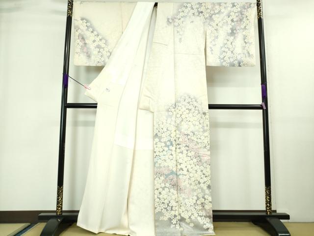 平和屋本店■極上 ブライダルファッションデザイナー・桂由美 訪問着 枝垂れ桜 暈し染め 金彩 逸品 DZAA7560kh5