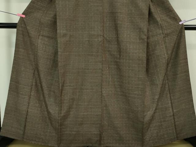平和屋本店■極上 本場結城紬 重要無形文化財 色紙格子文 証紙付き 逸品 DZAA7568kh5