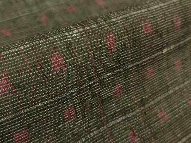 平和屋本店■極上 本場結城紬 重要無形文化財 色紙格子文 証紙付き 逸品 DZAA7568kh5