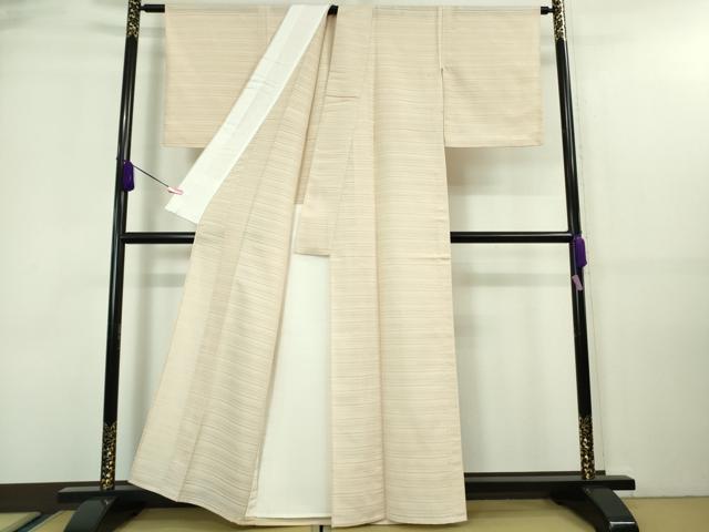 平和屋着物*極上 夏物 本加賀友禅作家 談義所栄二監修 変わり絽紬 色無地 肌色 逸品 DZAA7622kh5