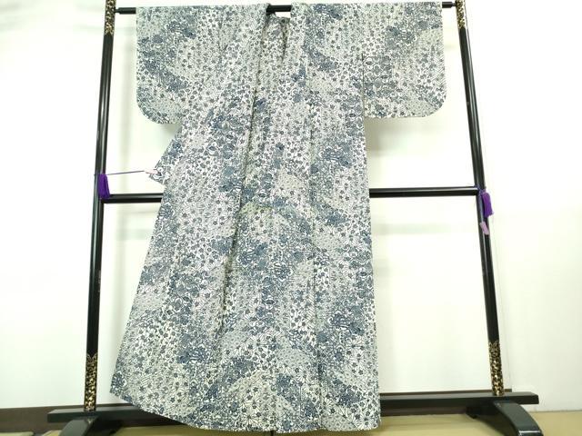 平和屋着物∴極上 夏物 浴衣 綿絽 長板染 花短冊重ね 逸品 DZAA7624kh5