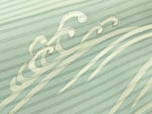 平和屋着物■極上 夏物 色留袖 変わり絽 刺繍 立波文 白緑色地 暈し染め 逸品 未使用 DZAA7625kh5