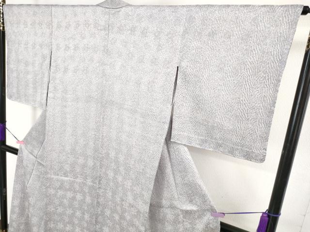 平和屋着物■極上 名門 藤娘きぬたや・総絞り 杢目絞り 小紋 単衣 反端付き 逸品 未使用 DZAA7654kh5