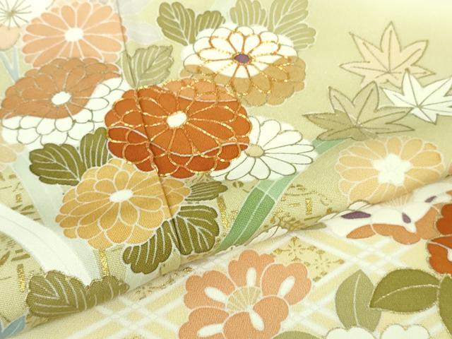 平和屋本店■極上 創業460年・千總 訪問着 駒刺繍 吉祥花文 暈し染め 金彩 伊勢丹扱い 逸品 DZAA7669kh5