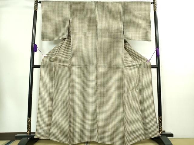 平和屋本店■希少 重要無形文化財 喜如嘉の芭蕉布 手積み芭蕉糸100% 手結い 手おり 琉球藍 車輪梅 証紙付き 逸品 未使用 DZAA7672kh5