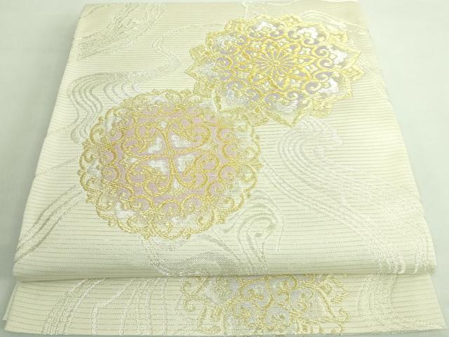 平和屋本店*極上 夏物 西陣 川島織物 六通柄 本袋帯 正倉院花文 金銀糸 逸品 DZAA7732kh5
