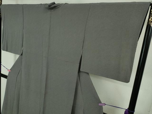 平和屋着物●極上 無形文化財 人間国宝 五嶋敏太郎 江戸小紋 鱗文 青褐色×潤色 さが美扱い 逸品 DZAA7824kh5