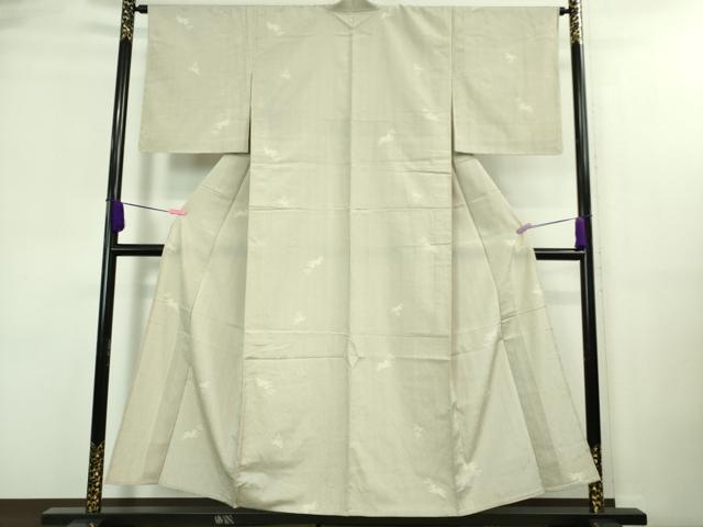 平和屋着物▽極上 本塩沢 単衣 飛兎 うさぎ 縞 逸品 未使用 DZAA7845kh5
