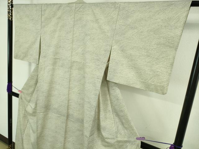 平和屋着物*極上 夏物 洗える最高級着物 <英>はなぶさ謹製 小紋 絽 立波文 逸品 DZAA7866kh5