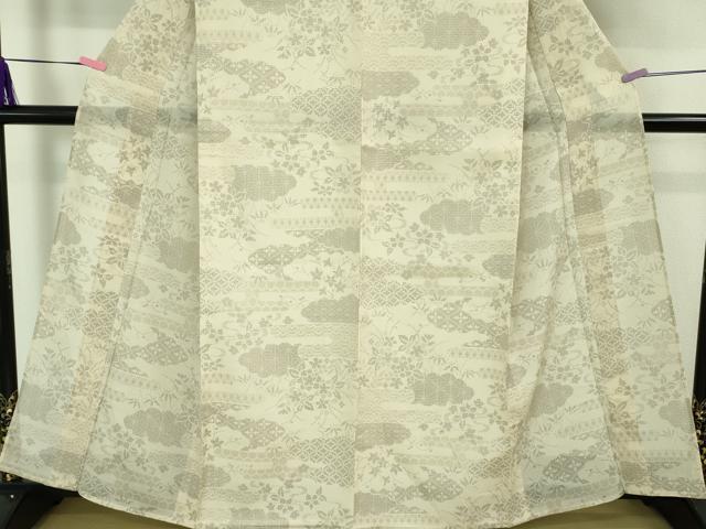 平和屋着物*極上 夏物 結城紬 夏結城 手揉み結城 百山亀甲夏絣 粋渋庵 西川織物 上代38万 証紙付き 逸品 未使用 DZAA7869kh5