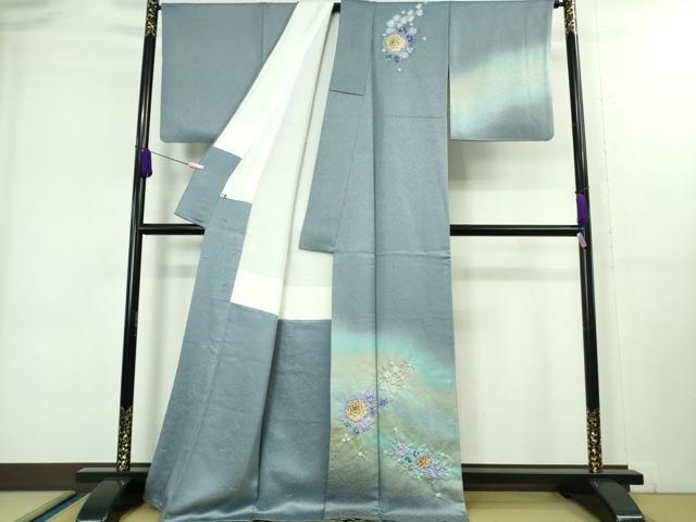 平和屋本店■最高級 久保田一竹 幻の辻が花 訪問着 暈し染め 金通し地 共箱付き 逸品 DZAA7913kh5