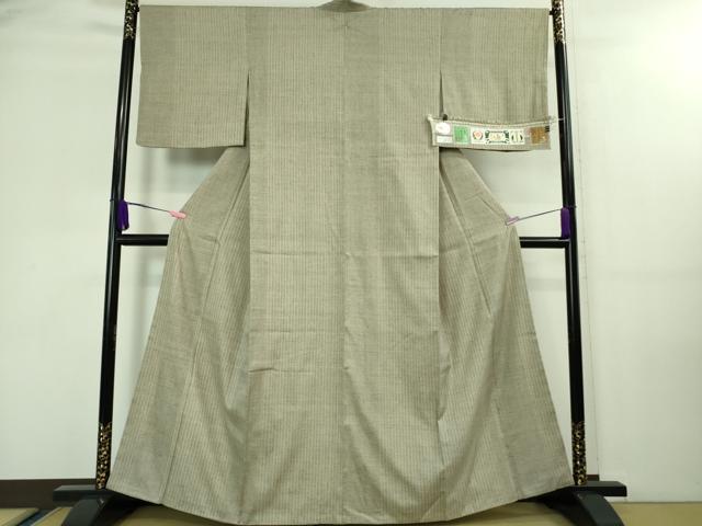 平和屋本店■極上 本場結城紬 重要無形文化財 奥順謹製 80亀甲 古都の格子戸 証紙・鑑定証付き 逸品 DZAA7939kh5