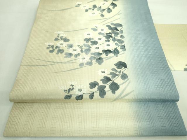 平和屋着物*極上 夏物 九寸名古屋帯 手描き 枝花文 逸品 DZAA7959kh5