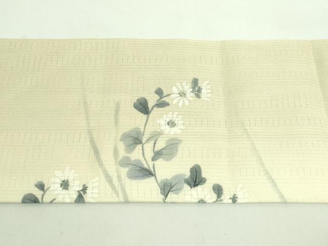 平和屋着物*極上 夏物 九寸名古屋帯 手描き 枝花文 逸品 DZAA7959kh5