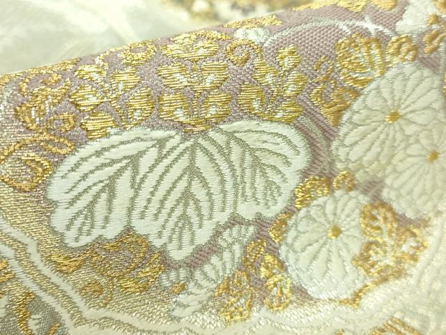 平和屋着物■極上 西陣の名門 加納幸謹製 六通柄袋帯 唐織 鏡裏花文 金銀糸 逸品 DZAA7972kh5