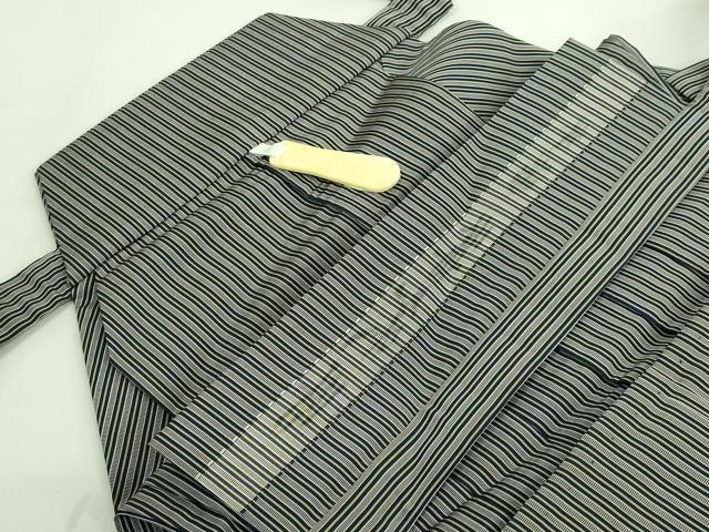 平和屋着物●極上 男性 本場神代平 馬乗り袴 縞 逸品 DZAA8018kh5