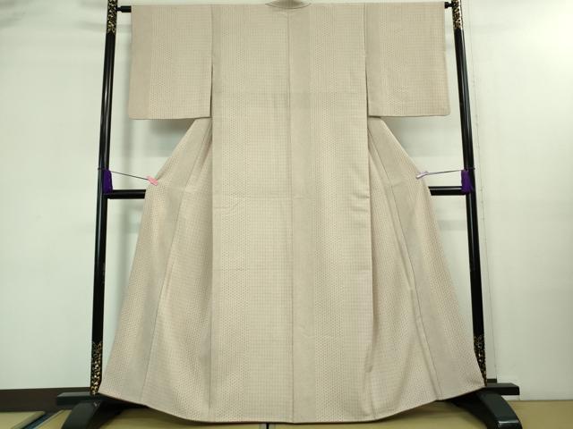 平和屋着物●極上 洗える最高級着物 <英>はなぶさ謹製 小紋 吉祥間道 亀甲柄 逸品 DZAB5700kh6
