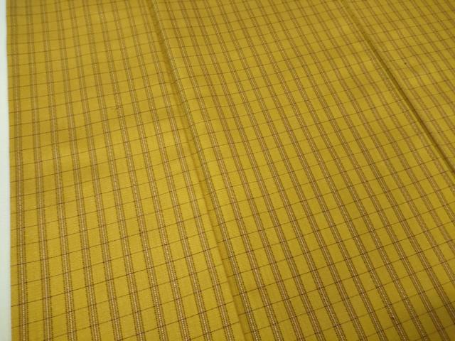 平和屋着物●極上 本場黄八丈 まるまなこ 紬 間道 逸品 未使用 DZAA8112kh5