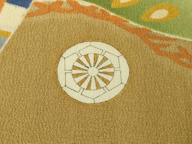 平和屋着物■極上 アンティーク 大正ロマン 振袖 駒刺繍 立波吉祥花松文 逸品 DZAA8130kh5