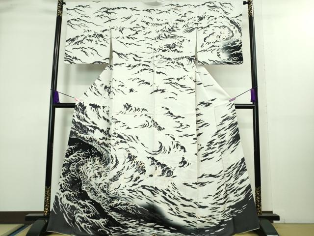 平和屋本店■極上 訪問着 立波文 暈し染め 金彩 逸品 DZAA8173kh5