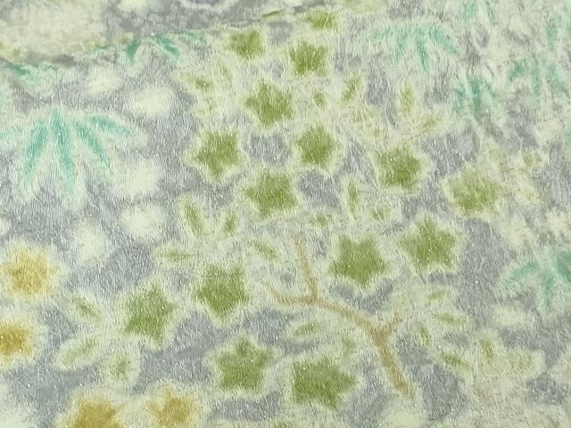 平和屋本店●極上 中国三大刺繍 相良刺繍 訪問着 舞花文 暈し染め 銀通し地 ロング丈 逸品 未使用 DZAB6760kh6