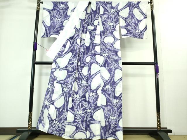 平和屋本店■極上 夏物 銀座秀粋 浴衣 有松鳴海絞り 杜若 綿紅梅 逸品 DZAA8186kh5