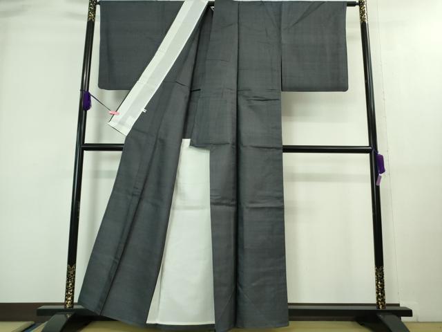 平和屋着物*極上 夏物 野蚕糸 紬 色無地 留紺色 逸品 DZAA8188kh5