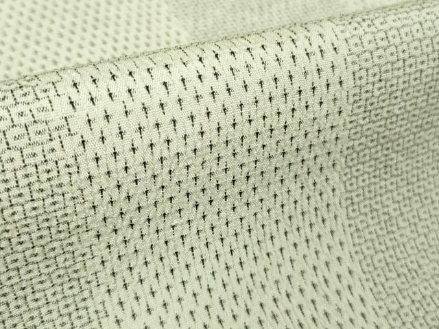 平和屋本店▽極上 本塩沢 単衣 110亀甲 市松文様 ゑり善扱い ロング丈 逸品 未使用 DZAA8198kh5